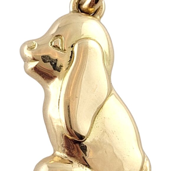 18K Yellow Gold Puppy Dog Pendant/ Charm #18179 - Picture 1 of 8